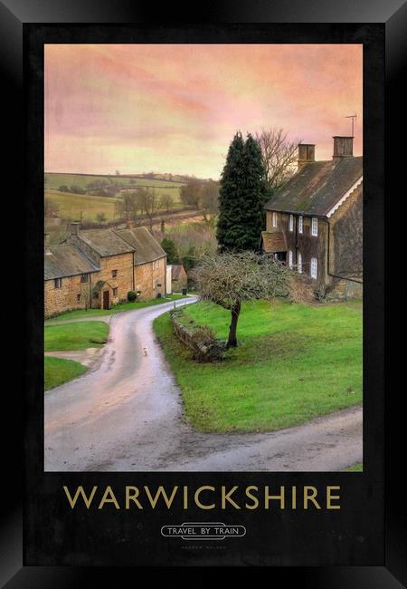 Warwickshire Railway Poster Framed Print by Andrew Roland