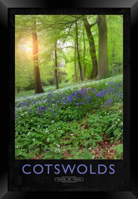 Cotswolds Railway Poster Framed Print by Andrew Roland