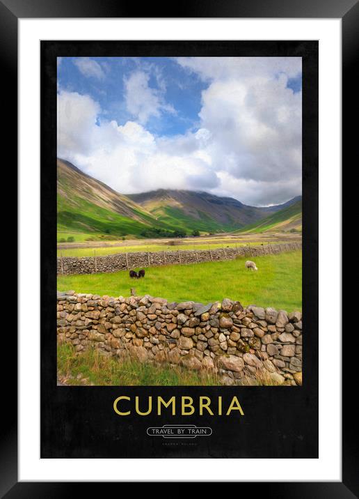 Cumbria Framed Mounted Print by Andrew Roland