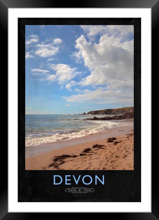Devon Framed Mounted Print by Andrew Roland