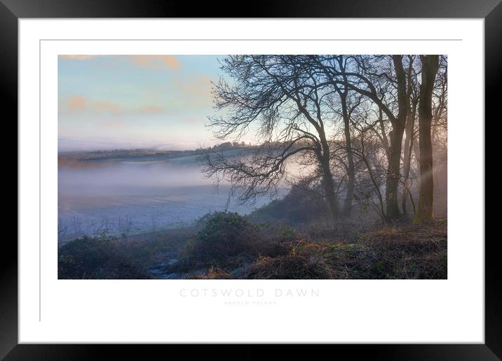 Cotswold Dawn Framed Mounted Print by Andrew Roland