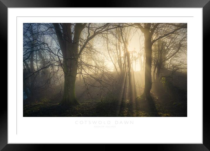 Cotswold Dawn Framed Mounted Print by Andrew Roland