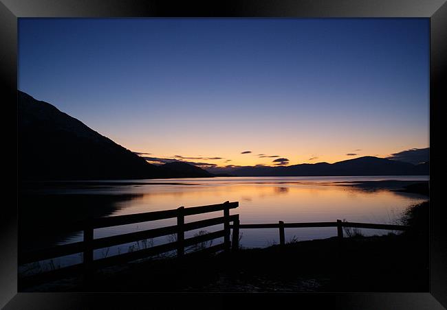 Loch Linnhe Sunset Framed Print by Fiona McCormick