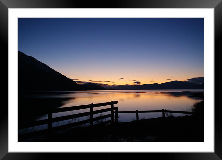 Loch Linnhe Sunset Framed Mounted Print by Fiona McCormick