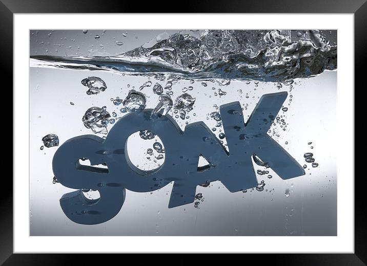 Soak splash Framed Mounted Print by Carl Floodgate