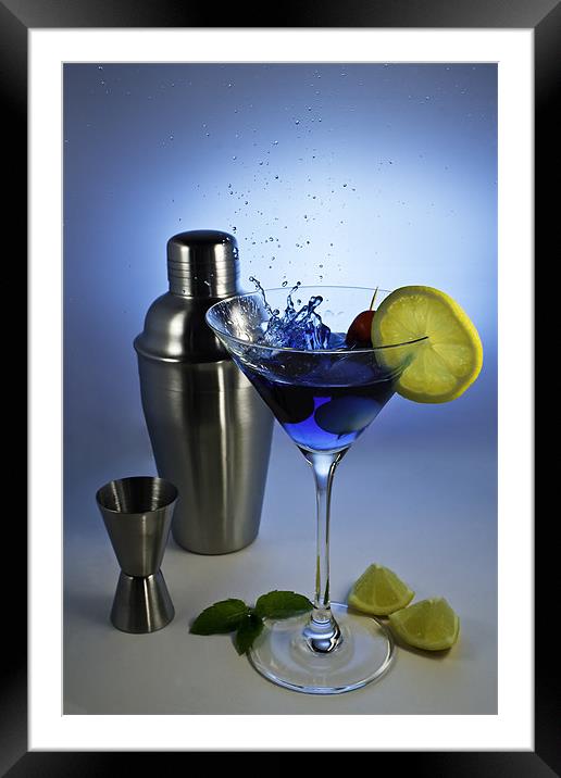 Cocktail Splash Framed Mounted Print by Carl Floodgate