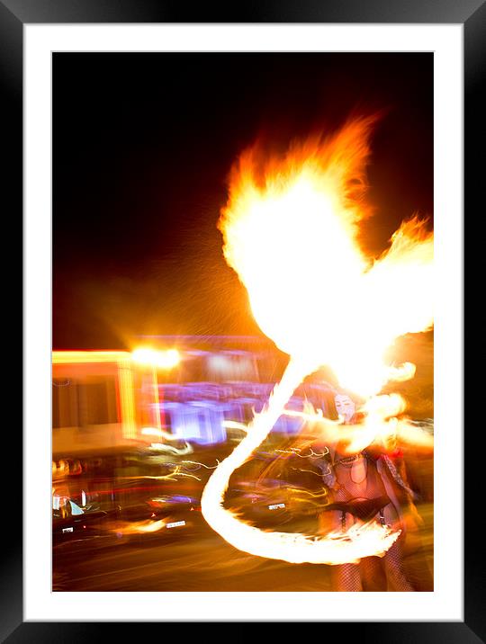 Fire Breather Framed Mounted Print by James Lawson-Smith