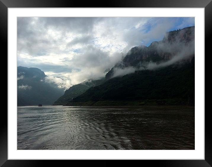  Morning on the Yangtze Framed Mounted Print by Liam Sims