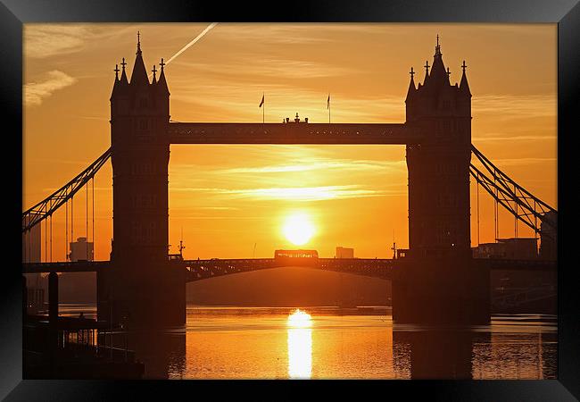 Tower Bridge Sunrise Framed Print by Rob  Powell