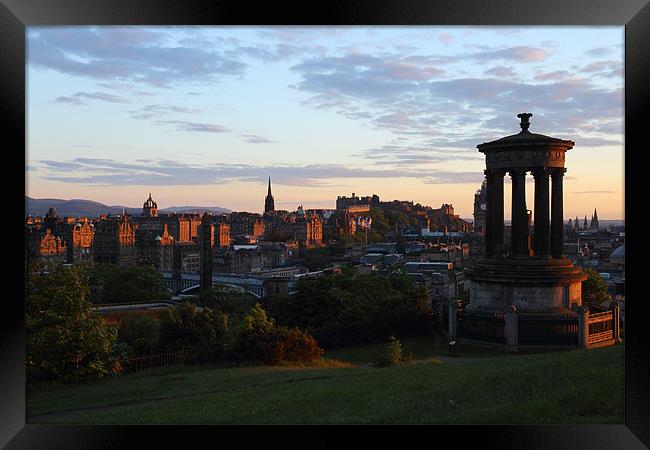 Edinburgh skyline at sunset Framed Print by James Marsden
