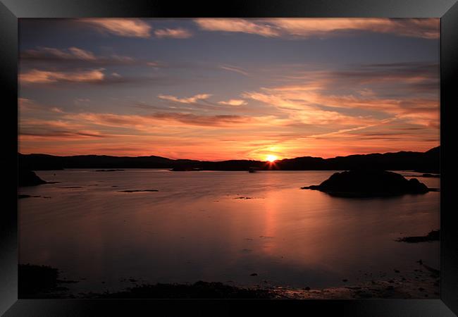 Sunset over Iona Framed Print by James Marsden