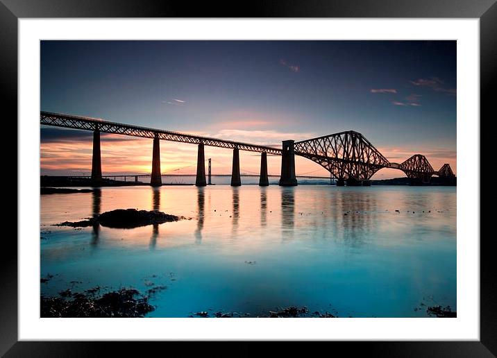 Forth Rail Bridge sunset Framed Mounted Print by James Marsden