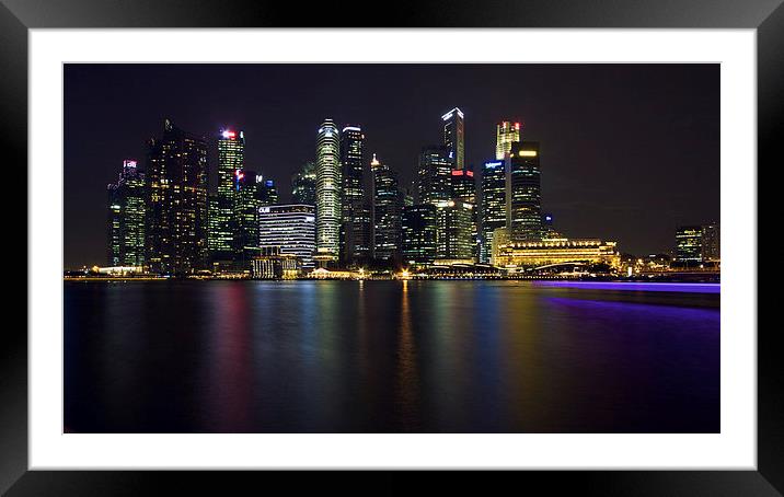  Singapore skyline Framed Mounted Print by James Marsden