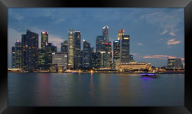 Singapore at dusk Framed Print by James Marsden