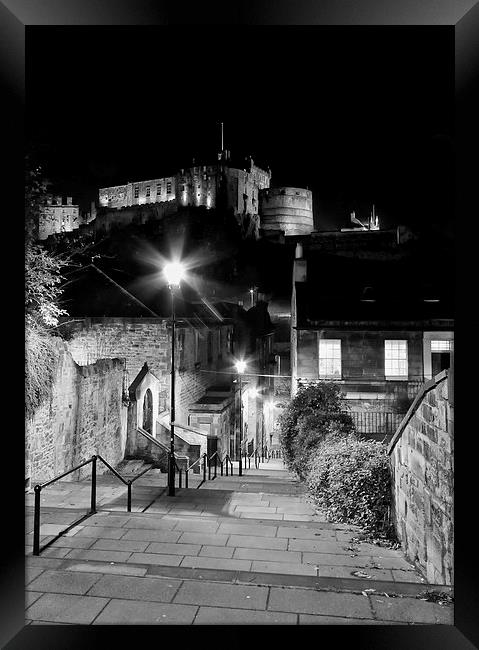  Edinburgh Castle at night Framed Print by James Marsden