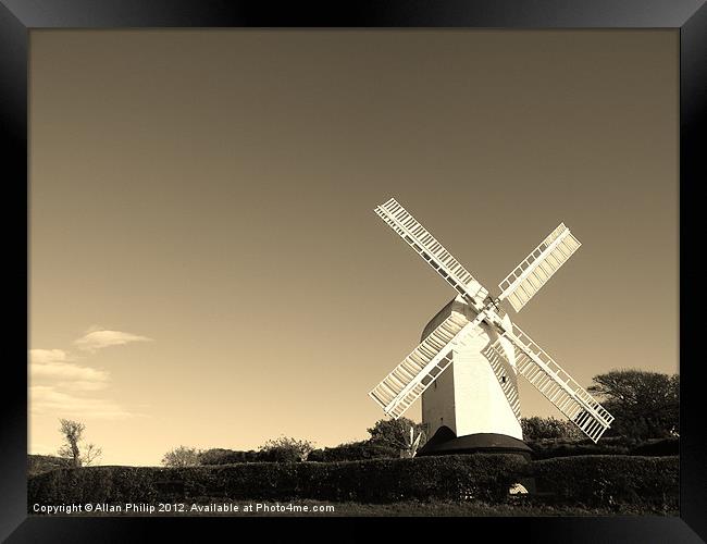 Jill Windmill Framed Print by Allan Philip