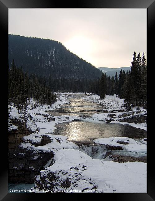 Elbow River, Alberta, Canada Framed Print by Allan Philip