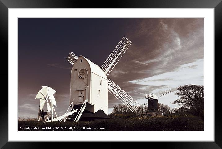 Jack and Jill Windmills Clayton Framed Mounted Print by Allan Philip