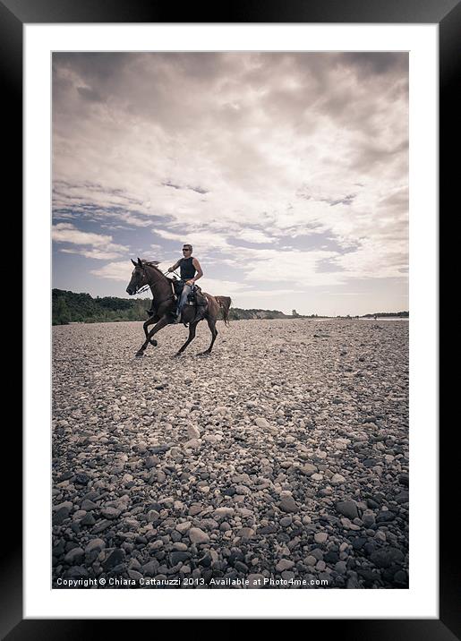 Horse riding Framed Mounted Print by Chiara Cattaruzzi