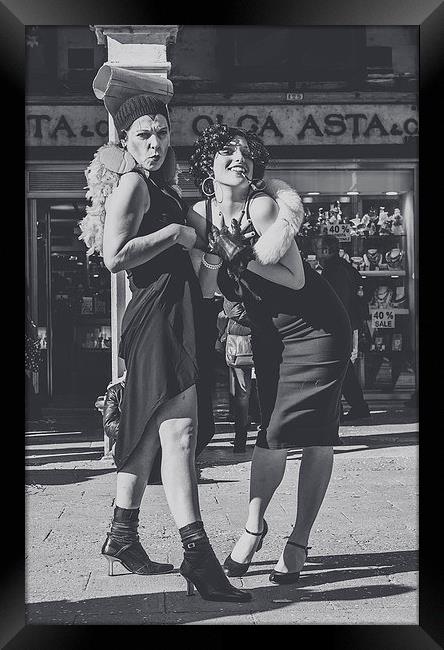 The ladies in black Framed Print by Chiara Cattaruzzi