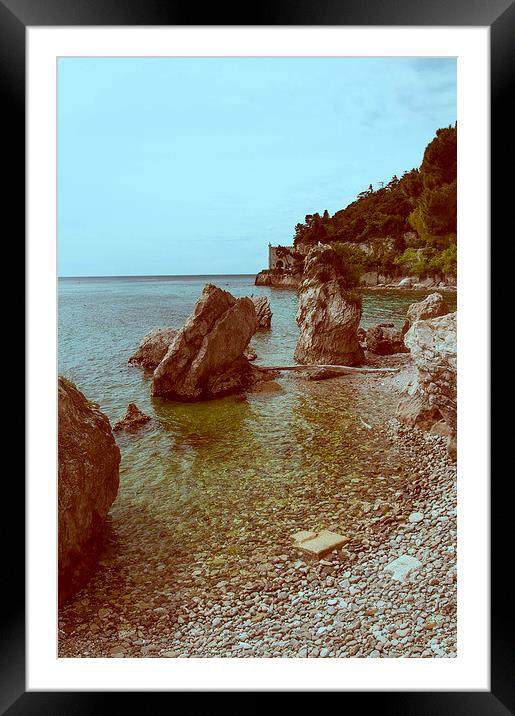 Rocks and the castle Framed Mounted Print by Chiara Cattaruzzi