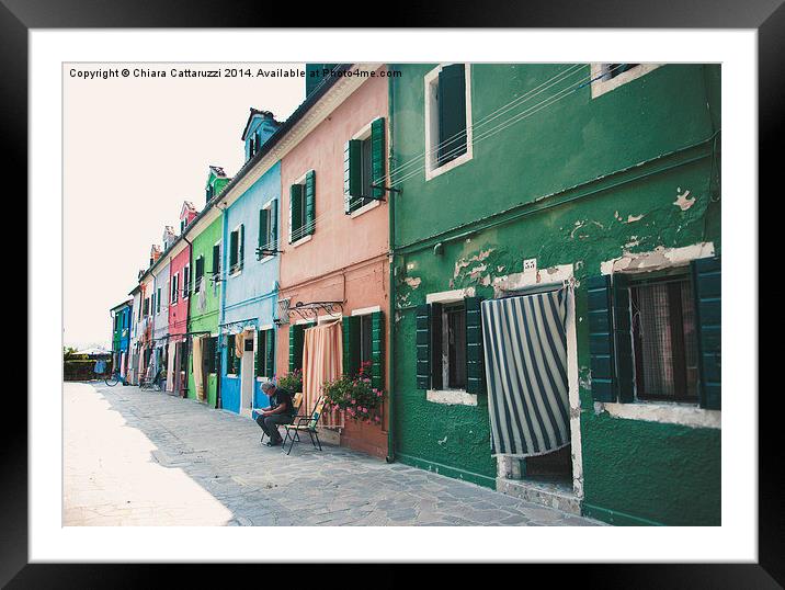 Views of Burano Framed Mounted Print by Chiara Cattaruzzi