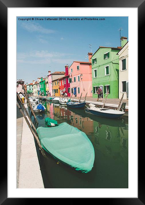 Colors of Burano Framed Mounted Print by Chiara Cattaruzzi