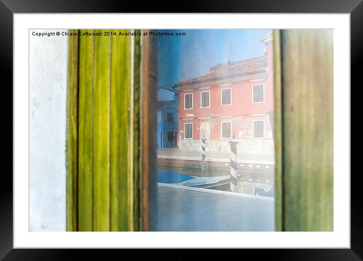 Reflections in Burano Framed Mounted Print by Chiara Cattaruzzi