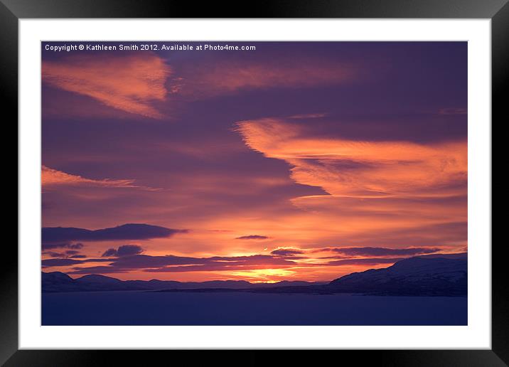 Clouds at sunrise in Lapland Framed Mounted Print by Kathleen Smith (kbhsphoto)