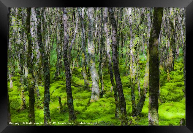 Forest in green moss Framed Print by Kathleen Smith (kbhsphoto)