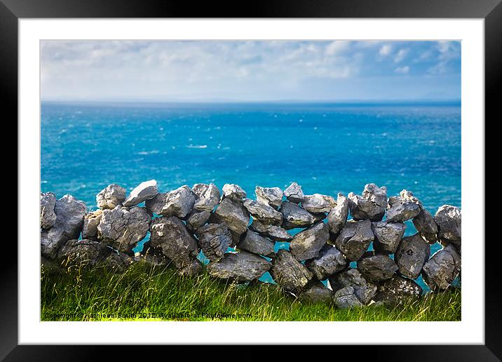 Dry stone wall in Ireland Framed Mounted Print by Kathleen Smith (kbhsphoto)
