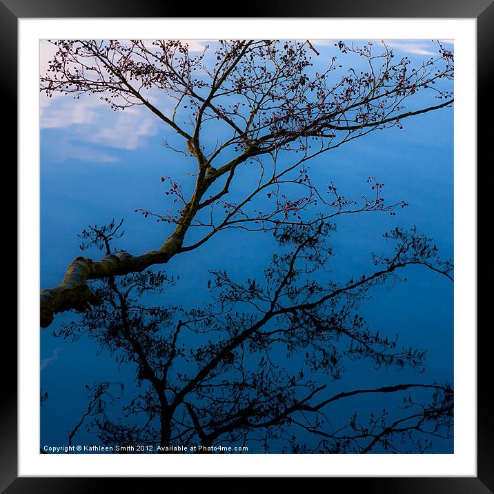 Branch over water Framed Mounted Print by Kathleen Smith (kbhsphoto)