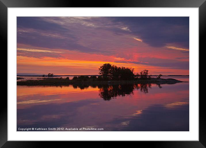 Summer sunset by the sea Framed Mounted Print by Kathleen Smith (kbhsphoto)