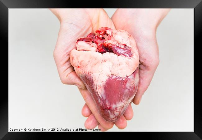 A heart in hands Framed Print by Kathleen Smith (kbhsphoto)