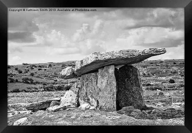 Neolithic Dolmen in Ireland Framed Print by Kathleen Smith (kbhsphoto)