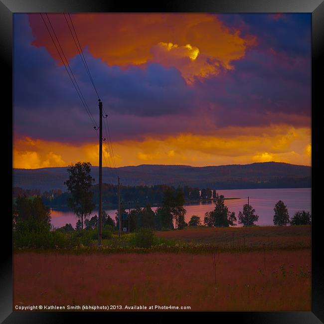 View over lake Framed Print by Kathleen Smith (kbhsphoto)