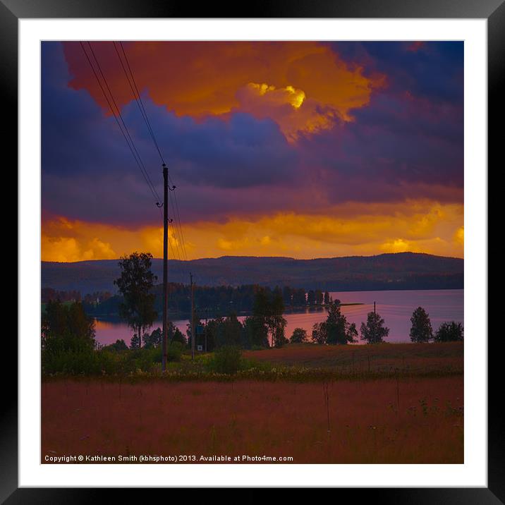 View over lake Framed Mounted Print by Kathleen Smith (kbhsphoto)