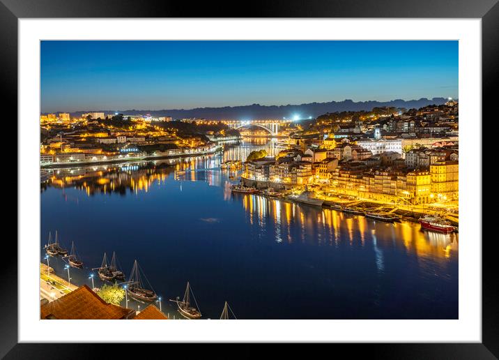 Douro river Porto Framed Mounted Print by peter schickert
