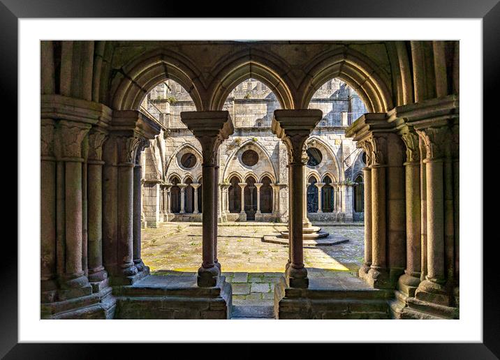 Porto Cathedral cloister Framed Mounted Print by peter schickert