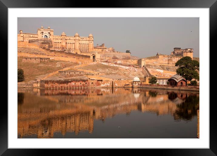 Amber Fort Jaipur Framed Mounted Print by peter schickert