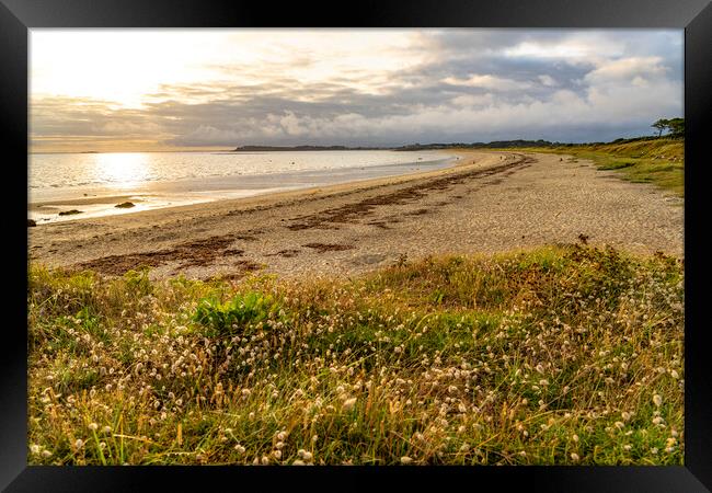 Kerver Beach Brittany Framed Print by peter schickert