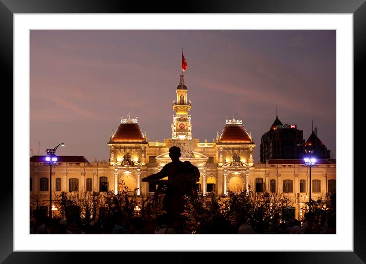 Ho Chi Minh City Hall Framed Mounted Print by peter schickert