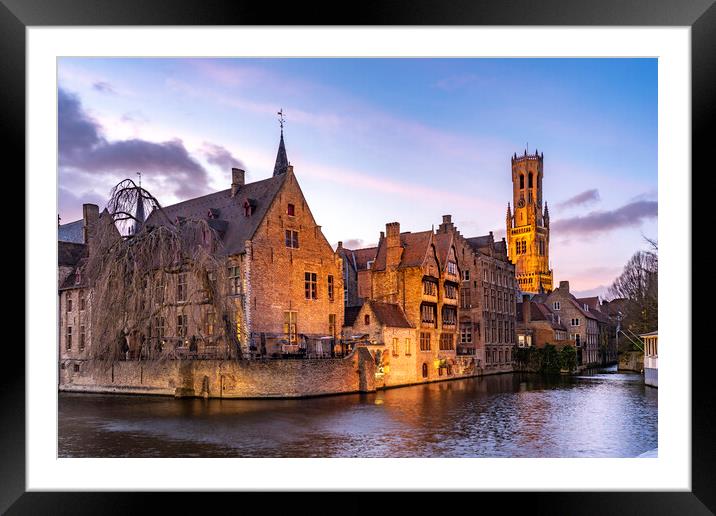 Bruges, Belgium Framed Mounted Print by peter schickert