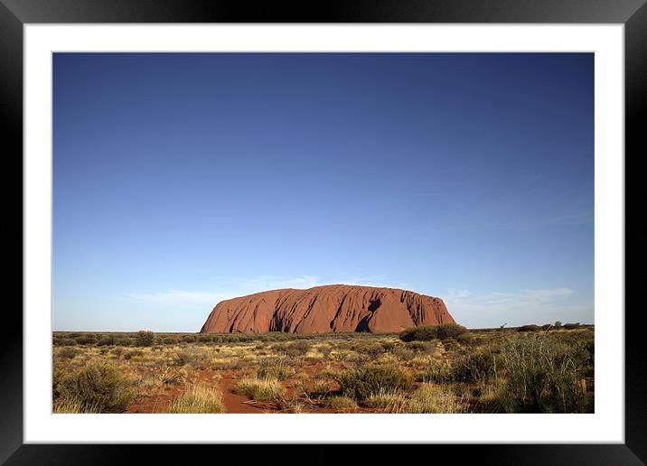 Uluru or Ayers Rock Framed Mounted Print by peter schickert