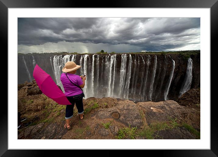 Victoria Falls, Zimbabwe, Framed Mounted Print by peter schickert