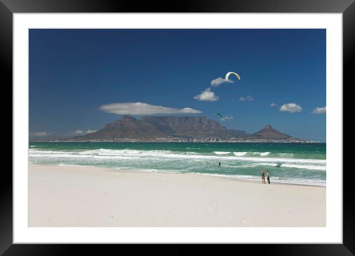 Bloubergstrand  and Cape Town  Framed Mounted Print by peter schickert