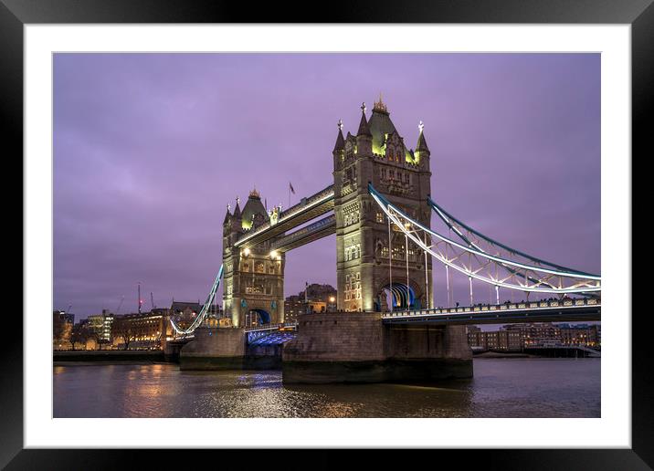 Tower Bridge  Framed Mounted Print by peter schickert