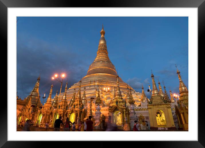 Shwedagon Pagoda Framed Mounted Print by peter schickert