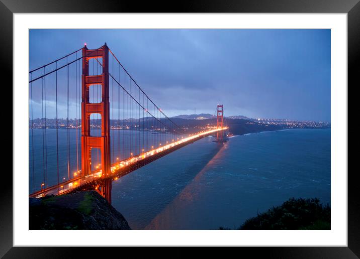 Golden Gate Bridge San Francisco Framed Mounted Print by peter schickert