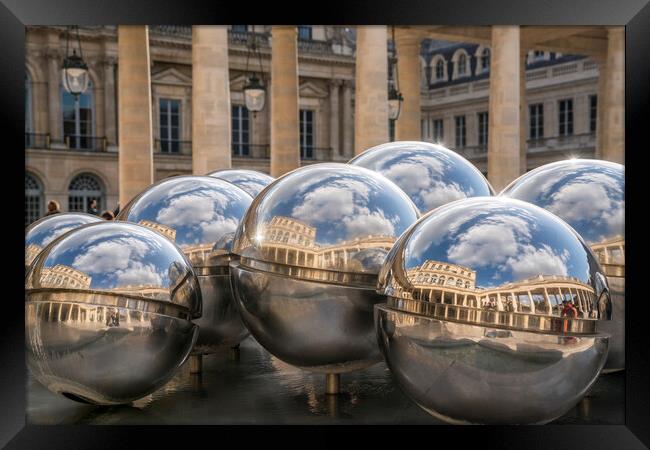 Mirror balls at Palais Royal Framed Print by peter schickert